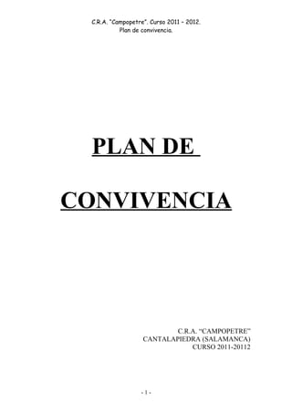 Plan de convivencia. Curso 2011-12