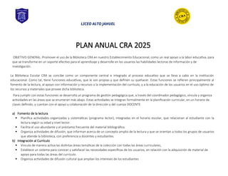 plan cra para socializar en consejo tec | DOCX