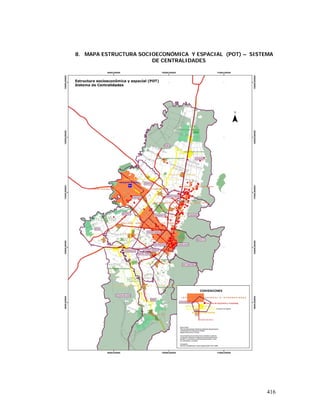 416
8. MAPA ESTRUCTURA SOCIOECONÓMICA Y ESPACIAL (POT) – SISTEMA
DE CENTRALIDADES
 