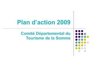 Plan d’action 2009 Comité Départemental du Tourisme de la Somme 