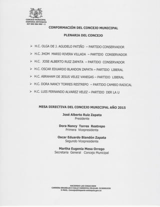 Plan de Acción Concejo 2015