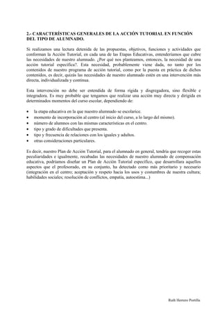 Accion Tutorial Plan de accion tutorial en primaria | DOC