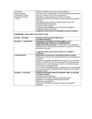 Plan de activităţi Educatia Altfel
