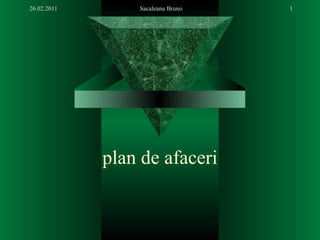 26.02.2011       Sacaleanu Bruno   1




             plan de afaceri
 