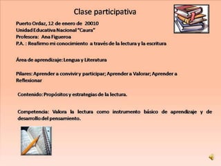 Plan de clase participativa
