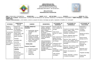 DEPARTAMENTO DEL META
MUNICIPIO DE PUERTO LÓPEZ
NÚCLEO DE DESARROLLO EDUCATIVO No.
INSTITUCIÓN EDUCATIVA RAFAEL URIBE URIB...