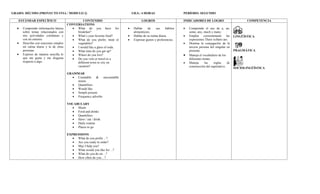 Plan de asinatura  inglés