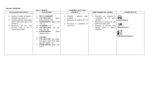 Plan de asinatura  inglés