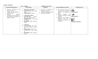 Plan de asinatura  inglés