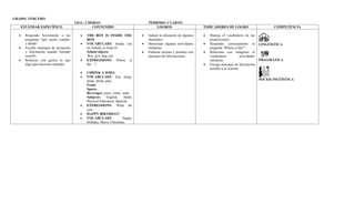 Plan de asinatura  inglés