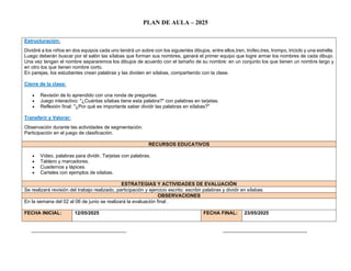 PLAN DE AULA LENGUA CASTELLANA GRADO SEGUNDO | PDF