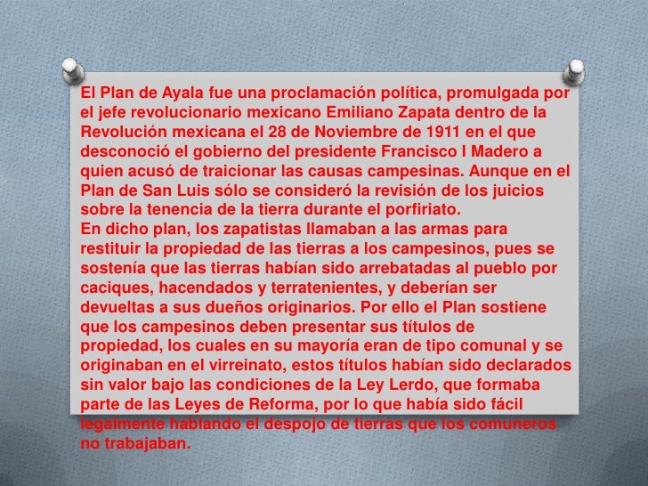 Plan de ayala Plan de ayala