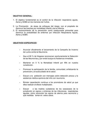 Plan De Campaña de Invierno 2009