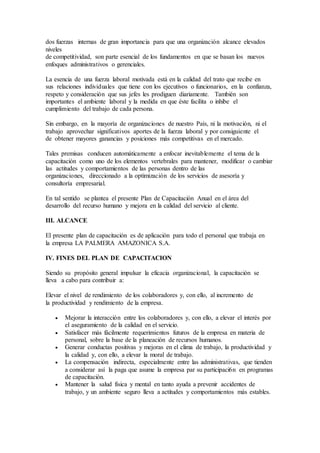 Plan de capacitacion | DOCX