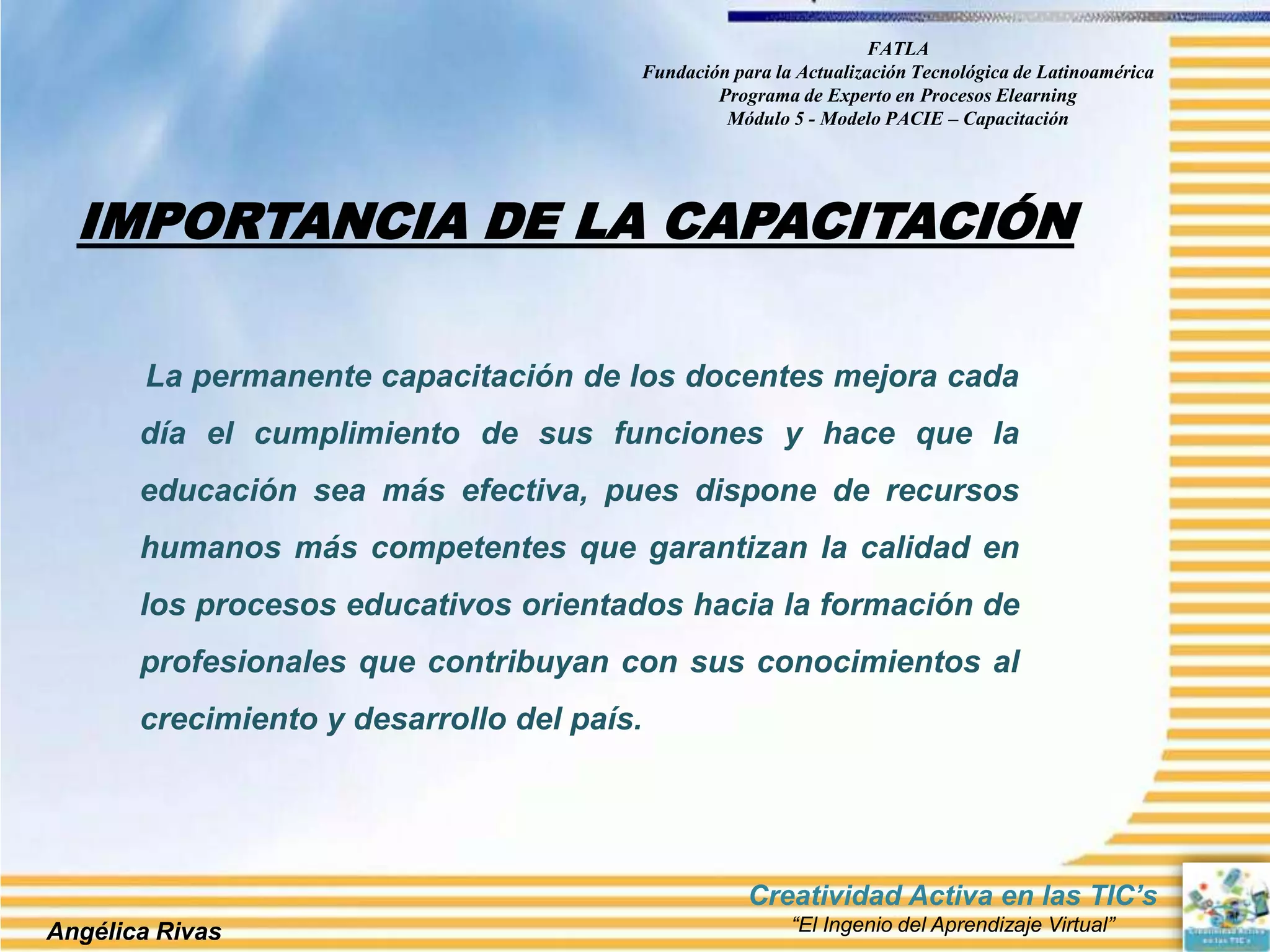 Plan de capacitacion docente universidad beta de panamá | PPT