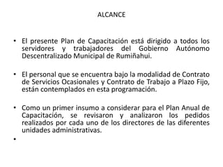 Plan de capacitacion instituto | PPTX