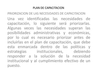 Plan de capacitacion instituto | PPTX