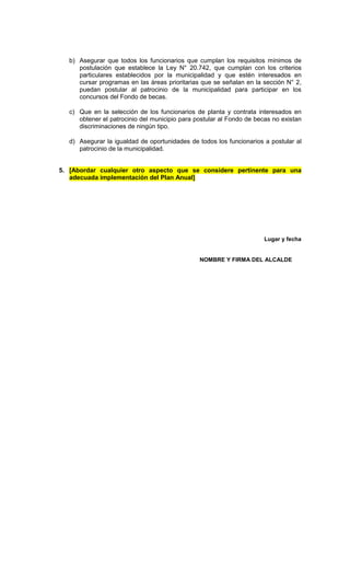 Plan de Capacitación Municipal - Formato Municipalidades | PDF