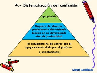4.- Sistematización del contenido: Comité académico  