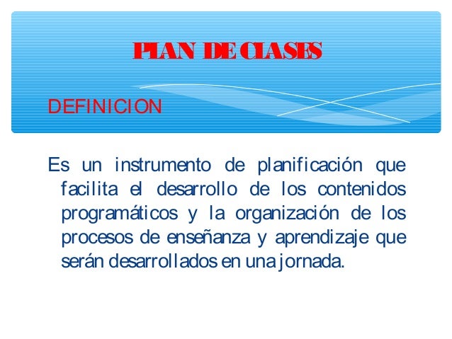 planeamiento de clases