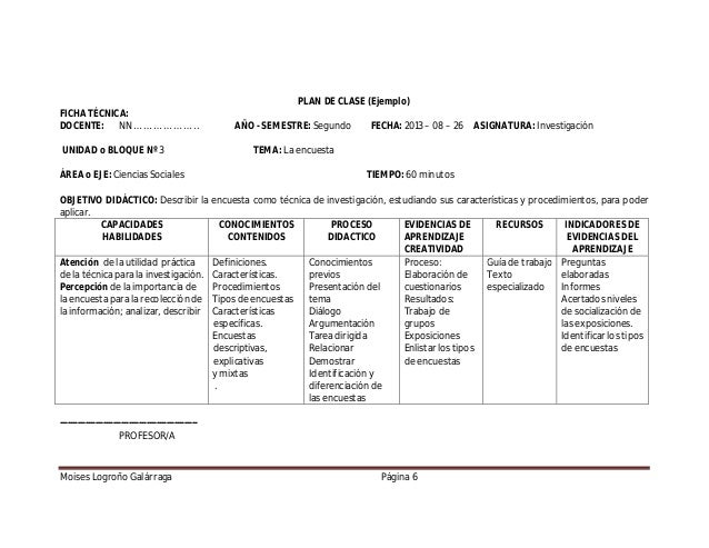 planeamiento de clases