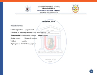 PLAN DE CLASE - ESPAÑOL PRIMER GRADO SEMANA1.pdf