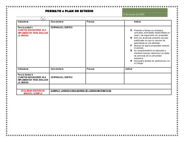 formato para planificacion de clases