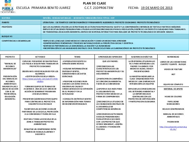 formato de planeacion de clases