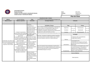 Plan de clase por objetivos | PDF
