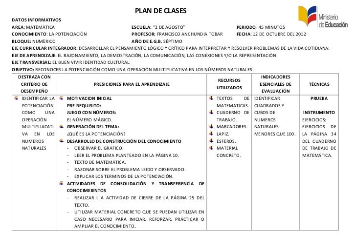 planeamiento de clases
