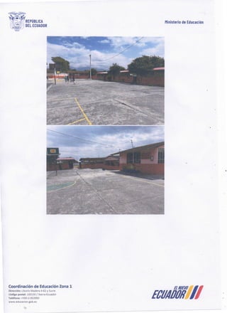 ECUAíJól//
Coordinación de Educación Zona 1
Dirección: Liborio Madera 4-62 y Sucre
Código postal: 100150/!barra-Ecuador
Teléfono: +593-2-953950
www.educacion.gob.ec
Ministeriode Educación
 