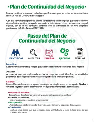 Guia Básica para iniciar un Plan de Continuidad en su Negocio | PDF