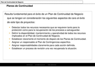 Plan de Continuidad de Negocio | PDF