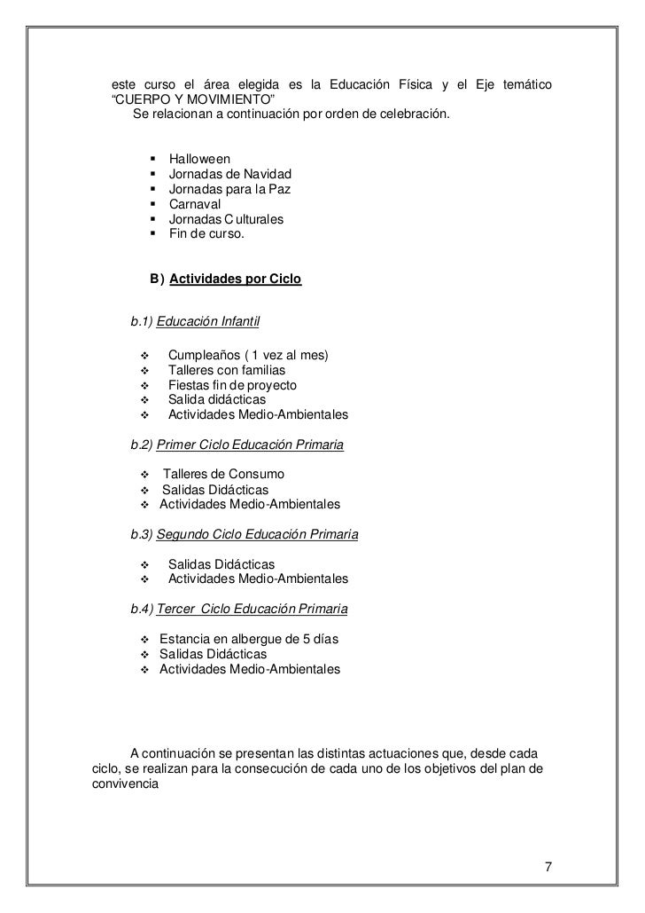 Plan De Convivencia