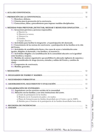 3

6. AULA DE CONVIVENCIA.……………..............................................................................................