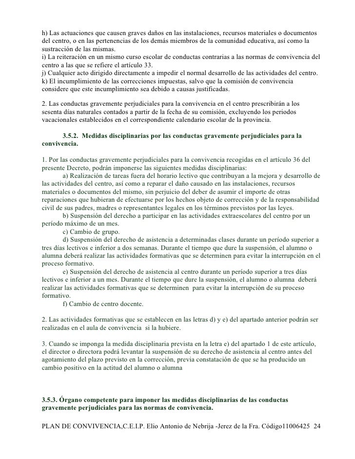 Plan De Convivencia Nebrija calendario academico nebrija
