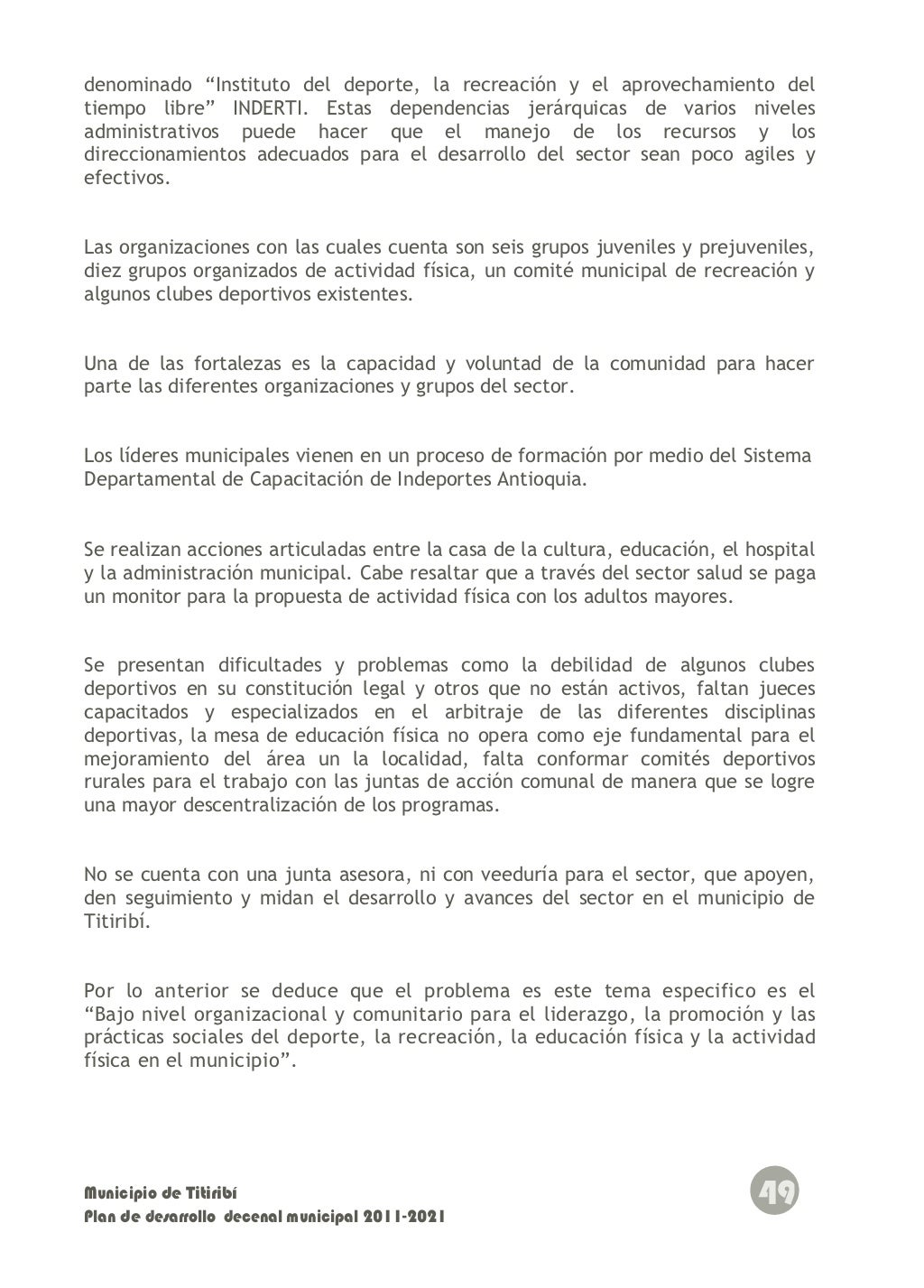 Plan De Desarrollo Deportivo 2012 2022