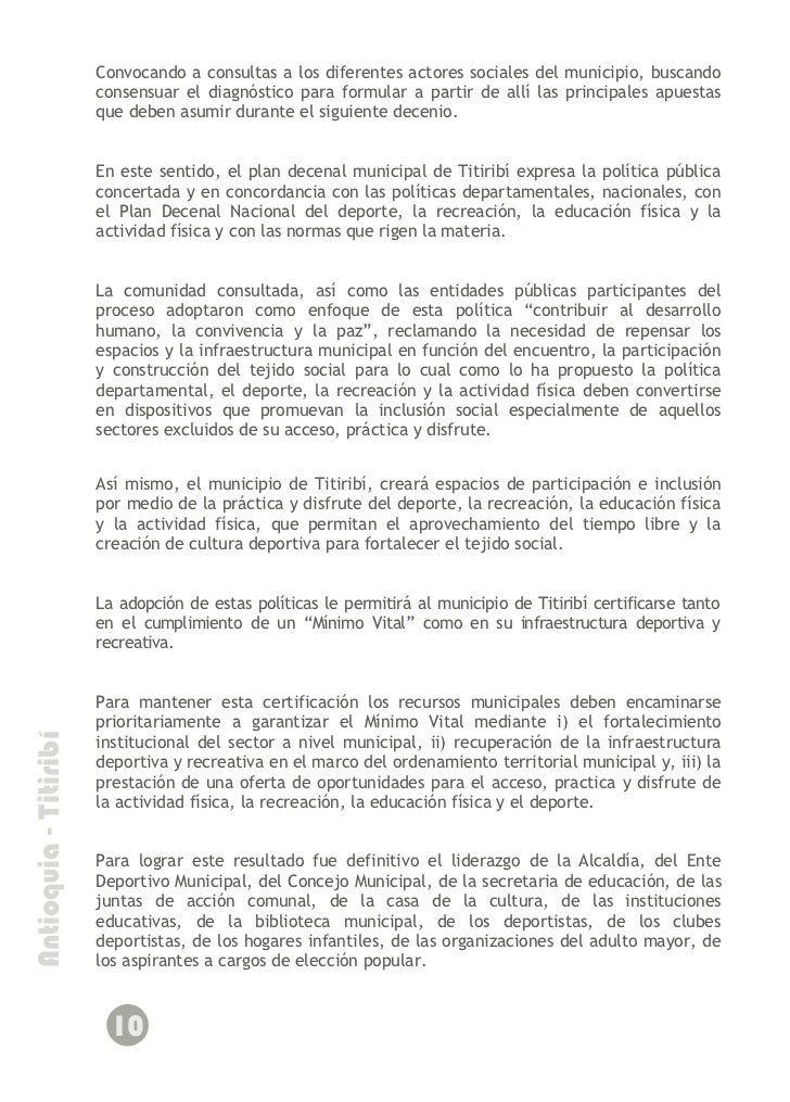 Plan De Desarrollo Deportivo 2012 2022