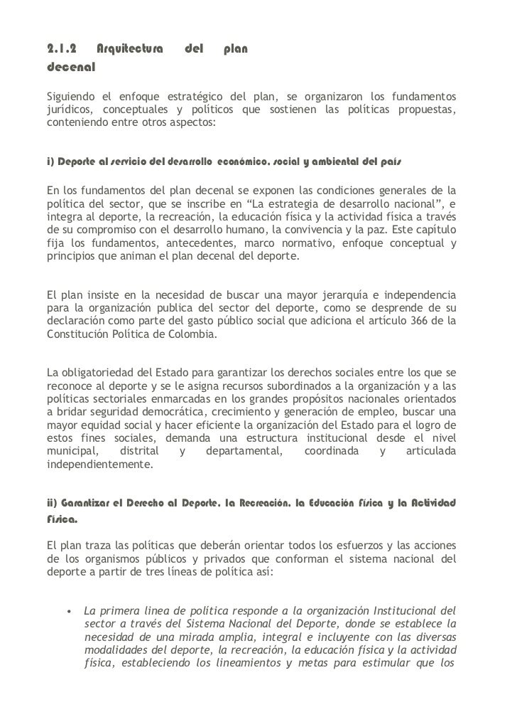 Plan De Desarrollo Deportivo 2012 2022