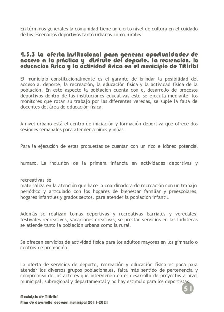 Plan De Desarrollo Deportivo 2012 2022