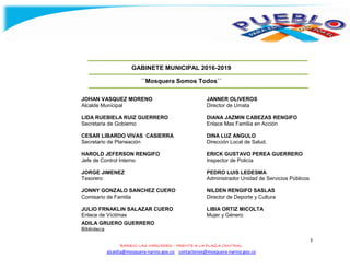 Plan de desarrollo mosquera somos todos 2016 2019 | PPT