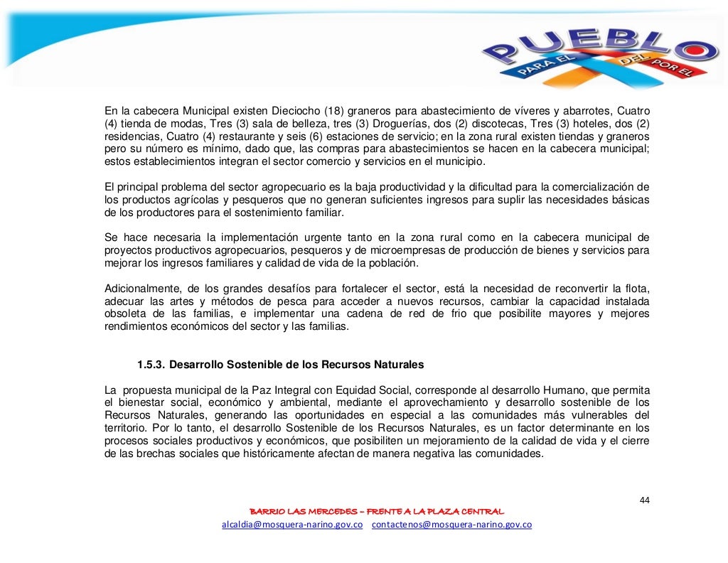 Plan de desarrollo <code>mosquera somos todos</code> 2016 2019