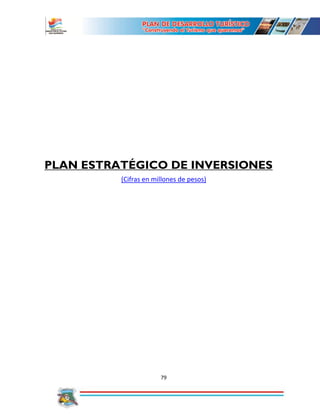 79
PLAN ESTRATÉGICO DE INVERSIONES
(Cifras en millones de pesos)
 