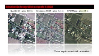 Resolución fotográfica a escala 1:2000
Vistas según necesidad de análisis
 