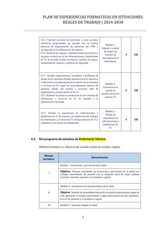 Cpd Modulo Plan de Experiencias Formativas SRT_MODELO1 | DOCX