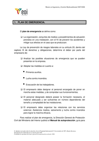 Plan de emergencia de primeros auxilios | PDF