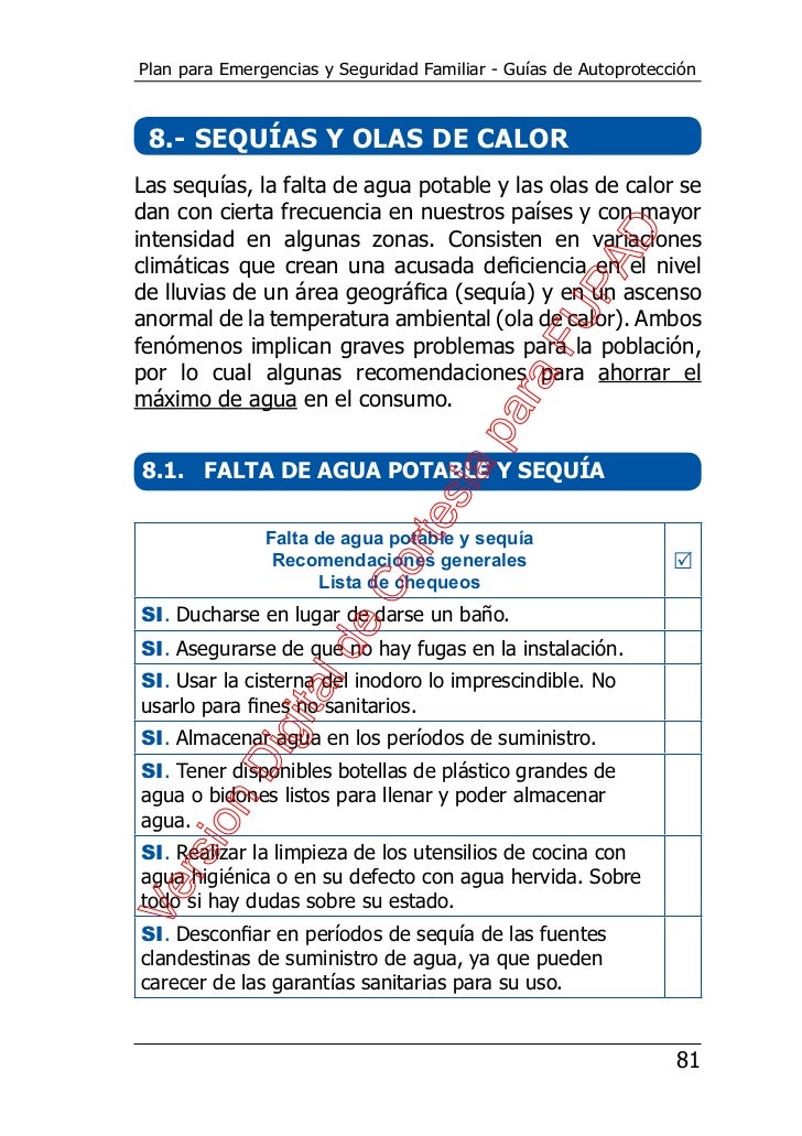 plan de emergencias familiar