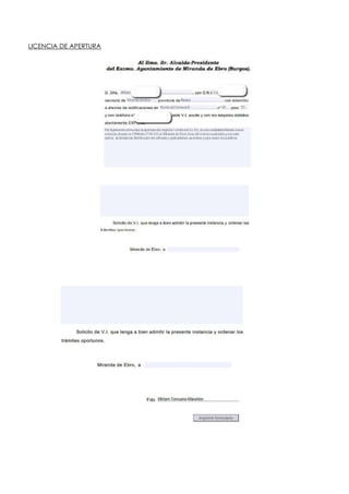 LICENCIA DE APERTURA
 
