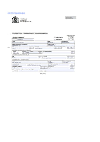 CONTRATO INDEFINIDO:
 