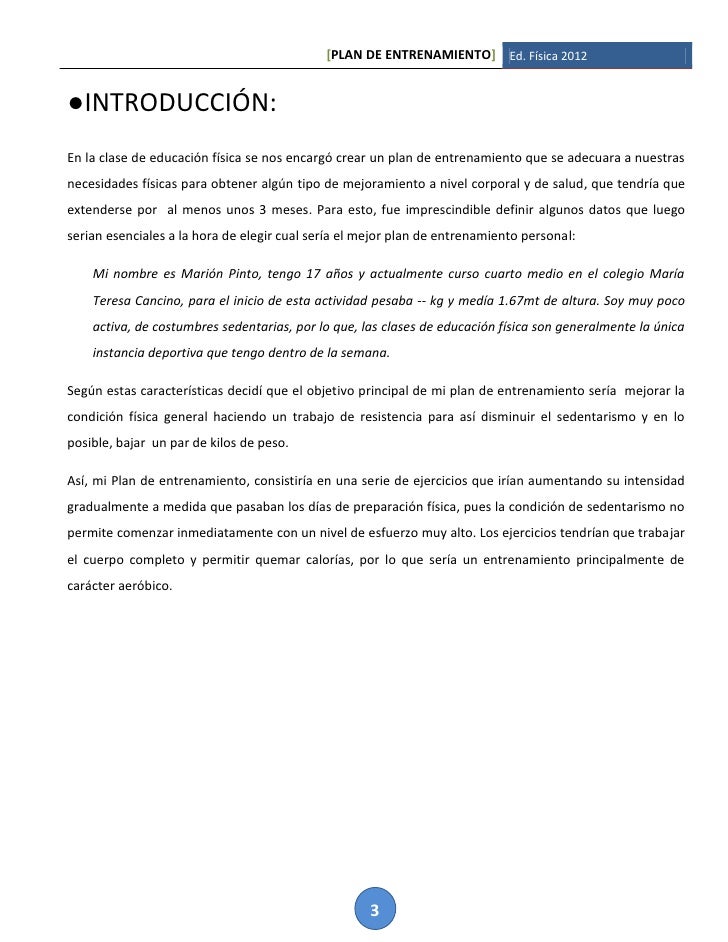 planes de entrenamientos fisicos